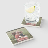 可愛いハート愛あなた母の日の写真 ストーンコースター (横)