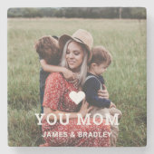 可愛いハート愛あなた母の日の写真 ストーンコースター (正面)