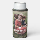 可愛いハート愛あなた母の日の写真 スリム缶クーラー (Seltzer正面)