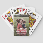 可愛いハート愛あなた母の日の写真 トランプ (裏面)