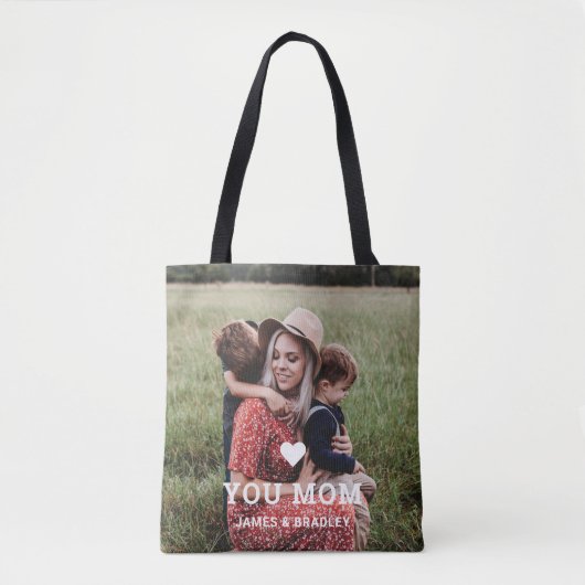 可愛いハート愛あなた母の日の写真 トートバッグ (正面)
