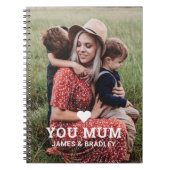 可愛いハート愛あなた母の日の写真 ノートブック (正面)