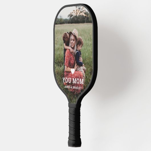 可愛いハート愛あなた母の日の写真 ピックルボールラケット (左)