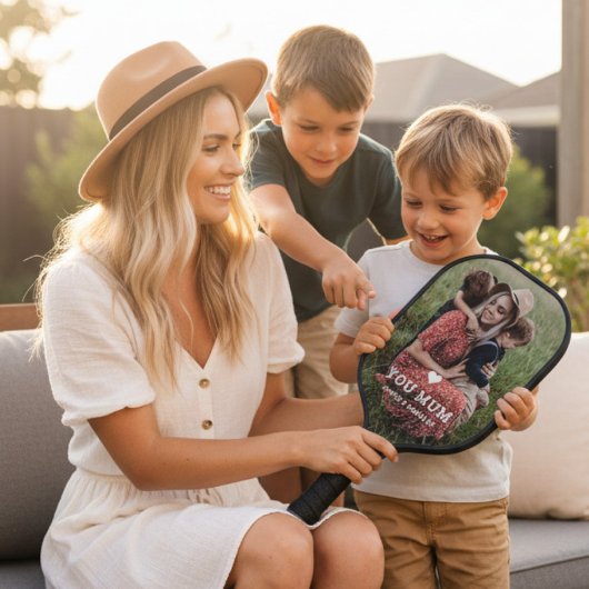 可愛いハート愛あなた母の日の写真 ピックルボールラケット