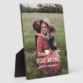 可愛いハート愛あなた母の日の写真 フォトプラーク (側面)