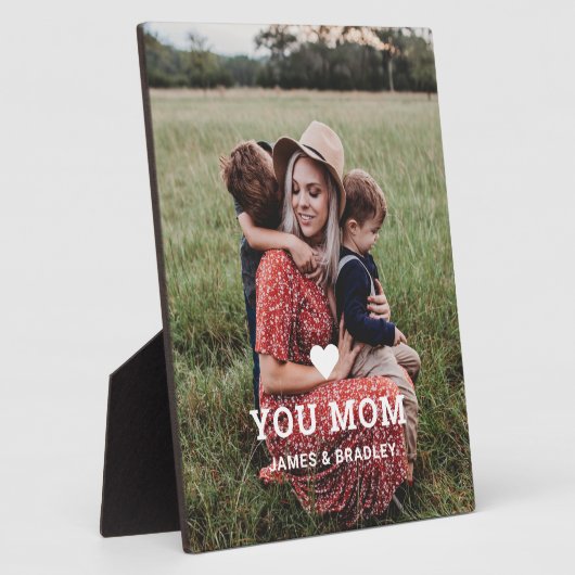 可愛いハート愛あなた母の日の写真 フォトプラーク (側面)