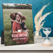 可愛いハート愛あなた母の日の写真 フォトプラーク (側面)