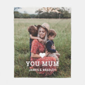 可愛いハート愛あなた母の日の写真 フリースブランケット (正面)