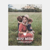 可愛いハート愛あなた母の日の写真 フリースブランケット (正面)