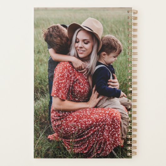 可愛いハート愛あなた母の日の写真 プランナー手帳 (裏面)