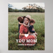 可愛いハート愛あなた母の日の写真 ポスター (正面)