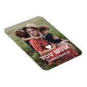 可愛いハート愛あなた母の日の写真 マグネット (右側)