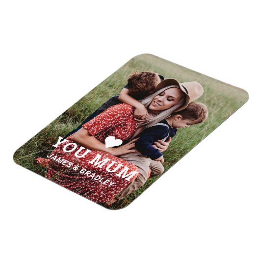 可愛いハート愛あなた母の日の写真 マグネット (左側)