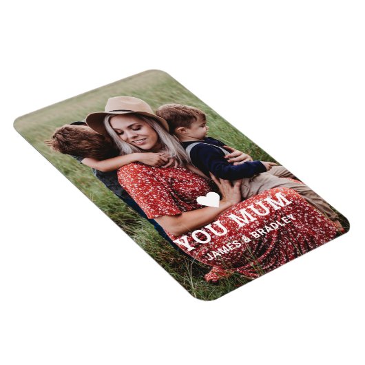 可愛いハート愛あなた母の日の写真 マグネット (右側)