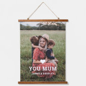 可愛いハート愛あなた母の日の写真 吊り下げ型タペストリー (正面)