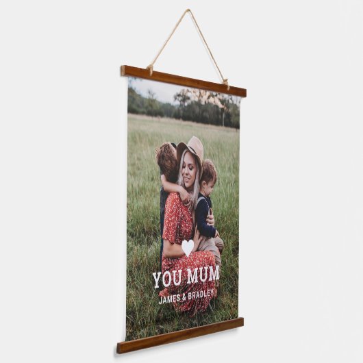 可愛いハート愛あなた母の日の写真 吊り下げ型タペストリー (傾斜あり)