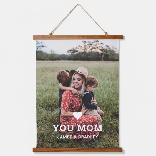 可愛いハート愛あなた母の日の写真 吊り下げ型タペストリー (正面)