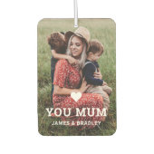 可愛いハート愛あなた母の日 カーエアーフレッシュナー (正面)