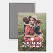 可愛いハート愛あなた母の日 マグネット (正面/裏面)