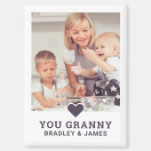 可愛いハート愛おばあちゃんの母の日写真 マグネット (正面)