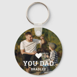 可愛いハート愛YOUパパ写真名 キーホルダー