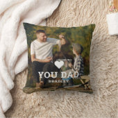 可愛いハート愛YOUパパ写真名 クッション (ブランケット)