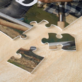 可愛いハート愛YOUパパ写真名 ジグソーパズル (側面)