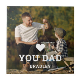 可愛いハート愛YOUパパ写真名 タイル