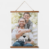 可愛いハート愛YOUパパ写真名 吊り下げ型タペストリー (正面)