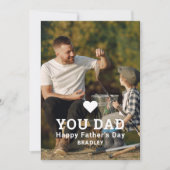 可愛いハート愛YOUパパ写真父の日 シーズンカード (正面)