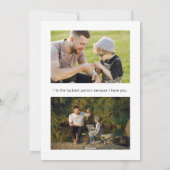 可愛いハート愛YOUパパ写真父の日 シーズンカード (裏面)