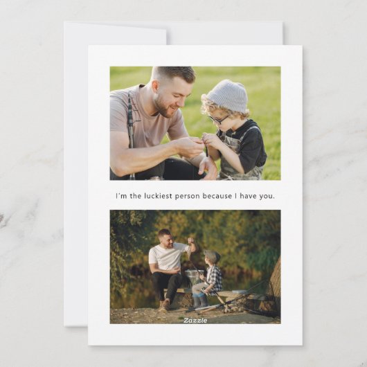 可愛いハート愛YOUパパ写真父の日 シーズンカード (裏面)