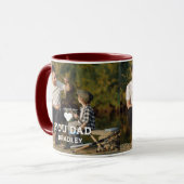 可愛いハート愛YOUパパ写真父の日 マグカップ (正面左)