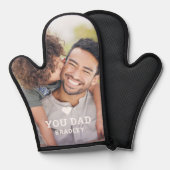 可愛いハート愛YOUパパ写真父の日 鍋つかみ (正面/裏面)