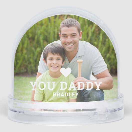 可愛いハート愛YOU DADDY父の日写真 (裏面)