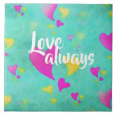 可愛いハート柄の愛いつもバレンタイン タイル (正面)