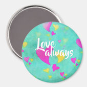 可愛いハート柄の愛いつもバレンタイン マグネット (正面/裏面)