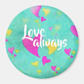 可愛いハート柄の愛いつもバレンタイン マグネット (正面)