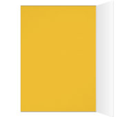 可愛いハート結婚イエローのナンバーカード (内側 (左))