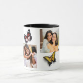 可愛いハート蝶最高のお母さん今まで写真 マグカップ (中央)