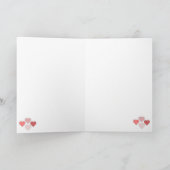 可愛いハートXOXOビーマインバレンタインデイカード シーズンカード (内部)