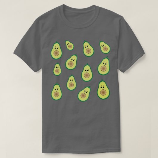 可愛いハーフアボカドクラシック柄Tシャツ Tシャツ (デザイン正面)