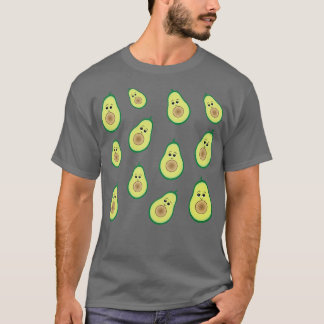 可愛いハーフアボカドクラシック柄Tシャツ Tシャツ