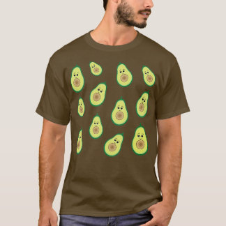 可愛いハーフアボカド柄 Tシャツ