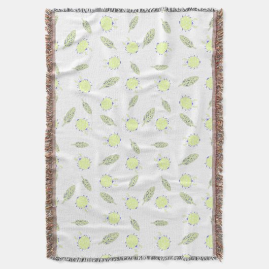 可愛いバグと離れシームレスパターン スローブランケット (正面縦)