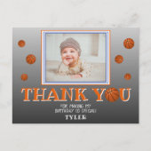 可愛いバスケットボールチョークボード写真ありがとう ポストカード (正面)