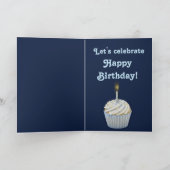 可愛いバスセットハウンドおもしろいオン誕生日カード カード (内部)