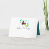 可愛いバスセットパピーオンフローリー誕生日デイカード カード (裏面)