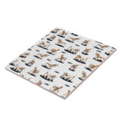 可愛いバセットハウンズ タイル (側面)