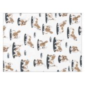 可愛いバセットハウンズ テーブルクロス (正面(横))